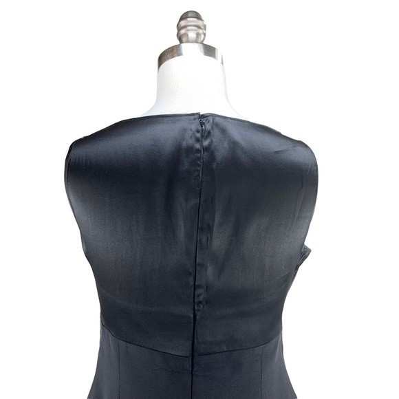 Travilla YT Saks Fifth Avenue Black Cocktail Evening Dress Sleeveless 6 / 8 - Picture 4 of 10